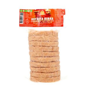 КОТЛЕТА «НІЖНА» рослинна зі смаком курча, 10 котлет по 110 грам, маса нетто 1100 грам